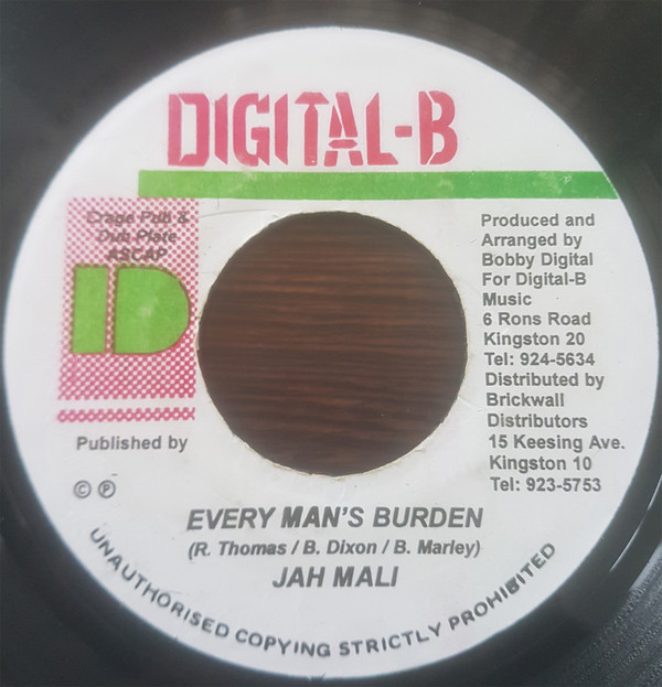 Jah Mali - Every Man's Burden / Version (7")