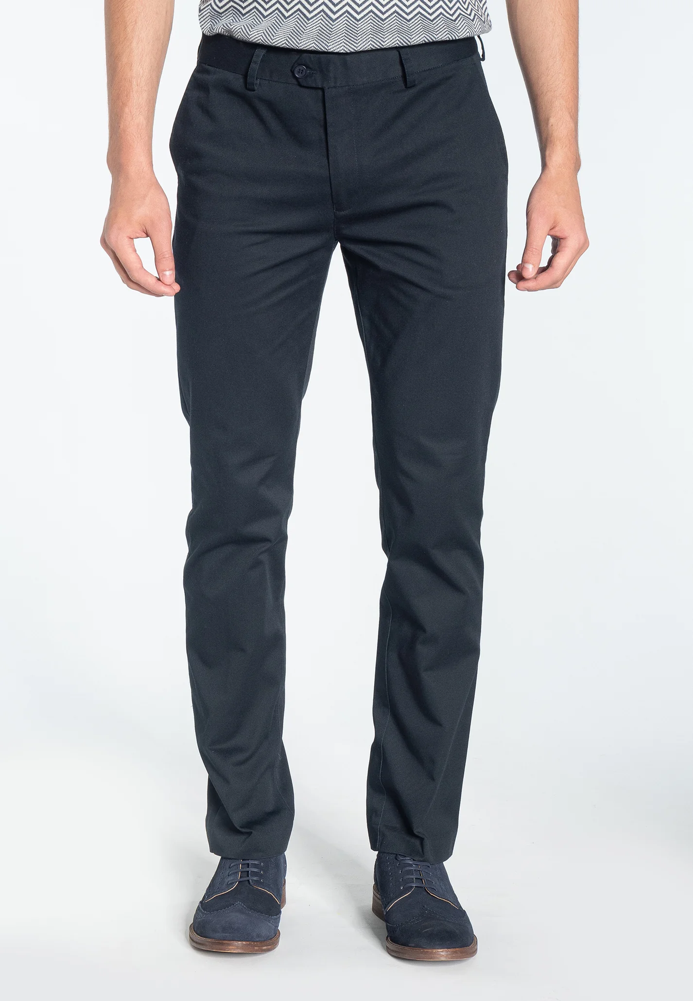 Merc Sta Press Trousers Winston (Navy) Merc Sta Press Trousers Winston (Navy)