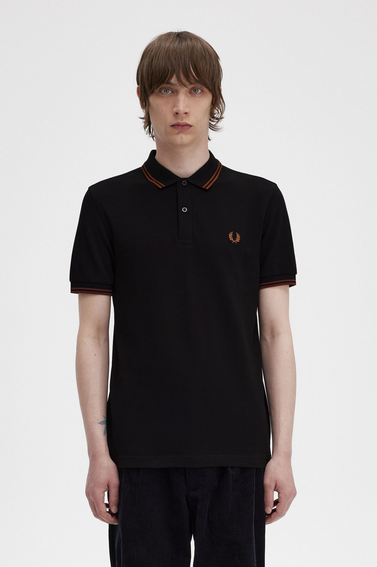 Twin Twipped Fred Perry Shirt in Black 