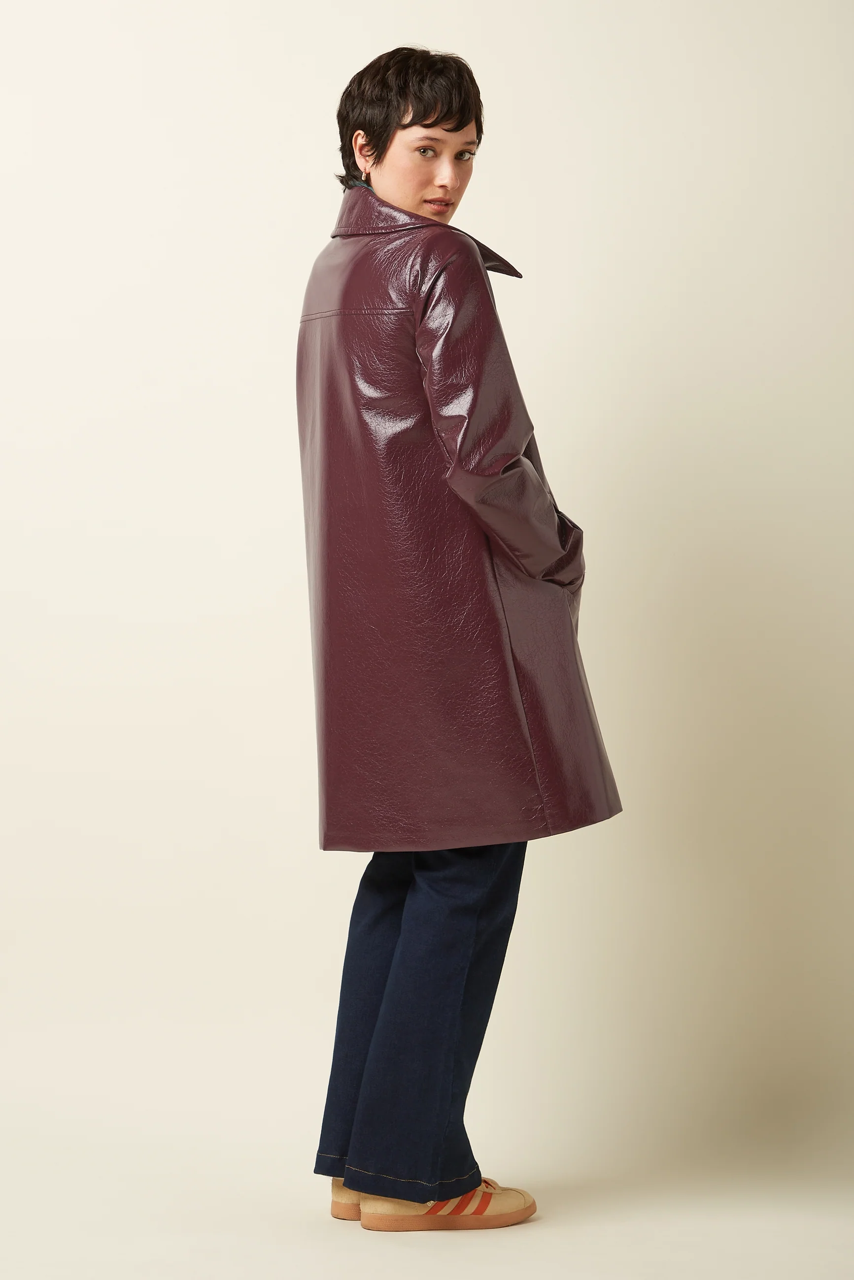 King Louie Anais Coat Shine (Bordeaux Red)