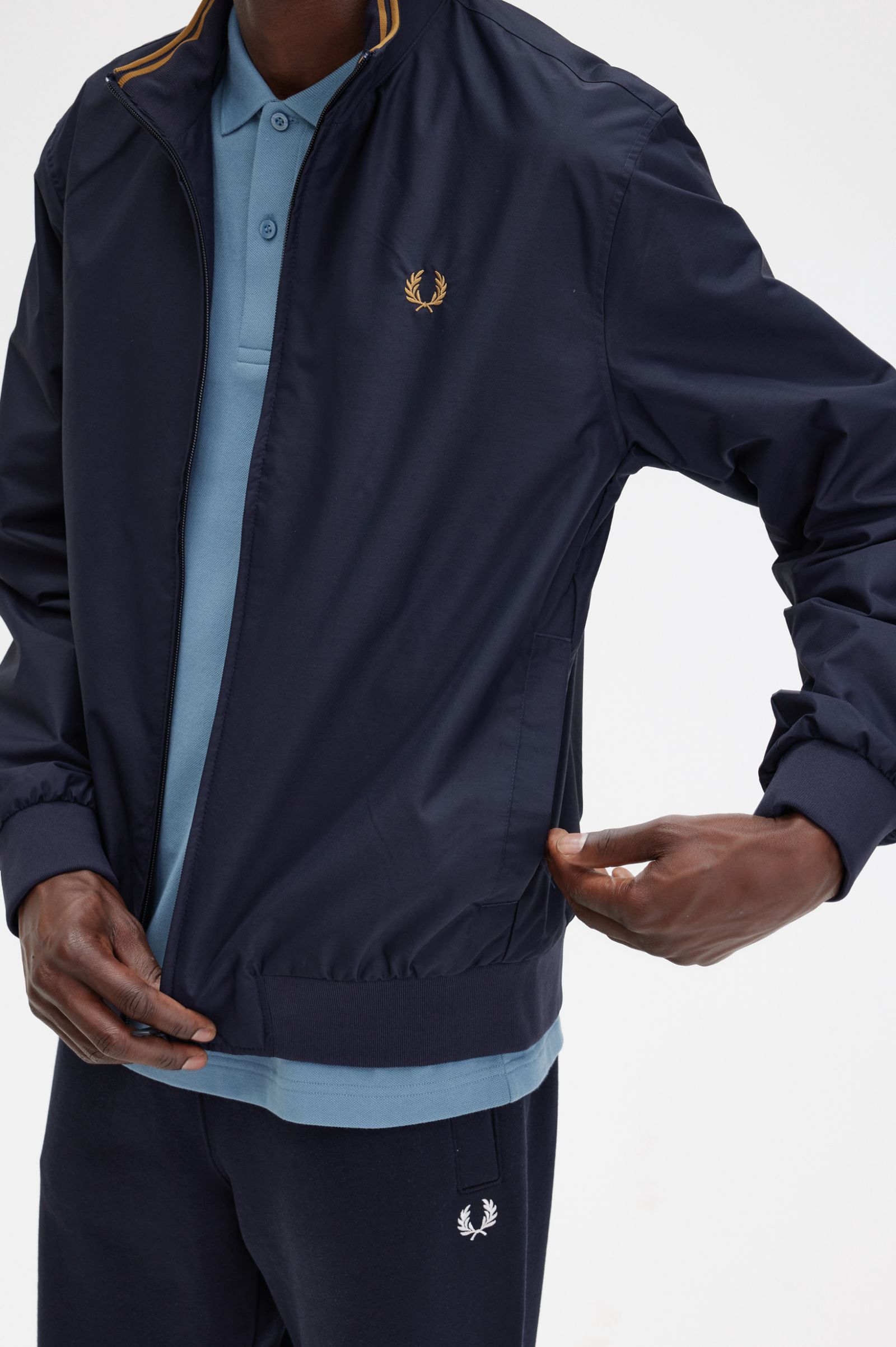 Fred Perry Brentham Jacket in Navy 