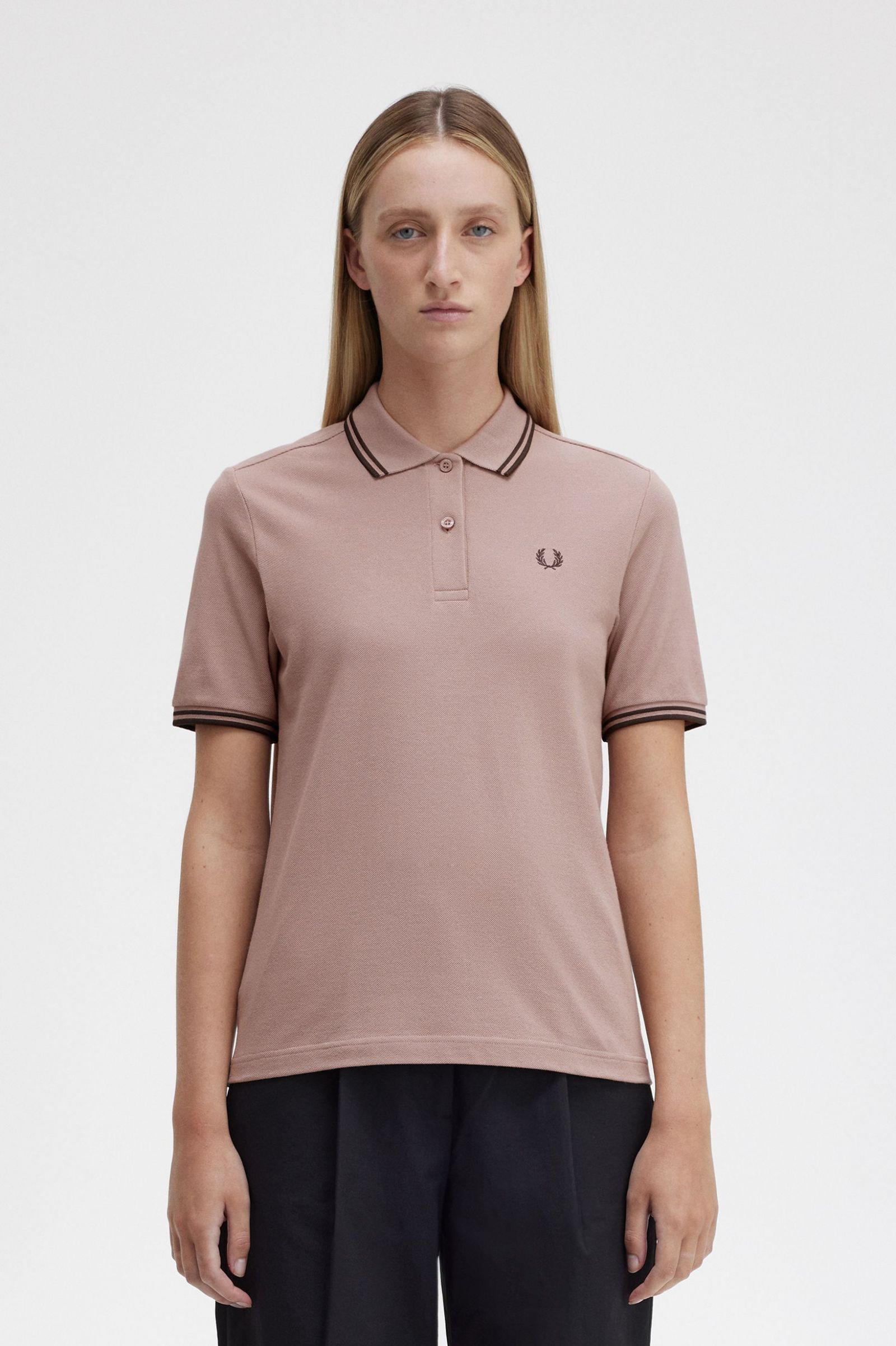 Fred Perry Twin Tipped Polo Shirt (Dark Pink)