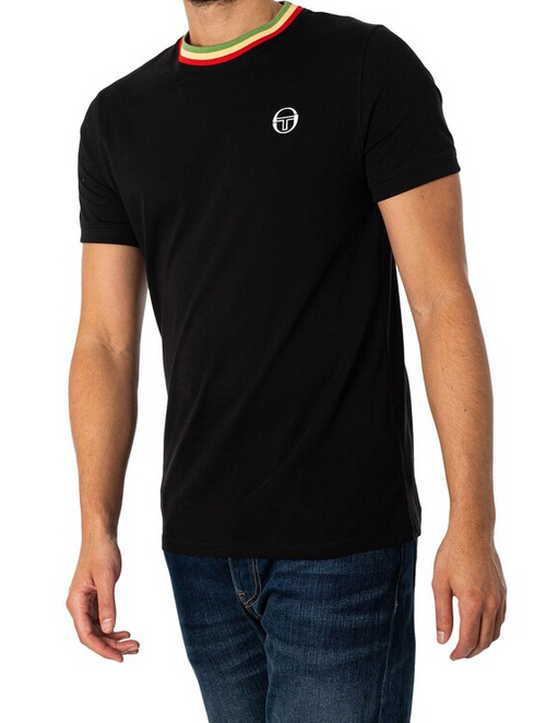 Sergio Tacchini Rainer T-Shirt in Black/Jade Green