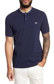 Fred Perry Shirt Bomber Collar Navy-S