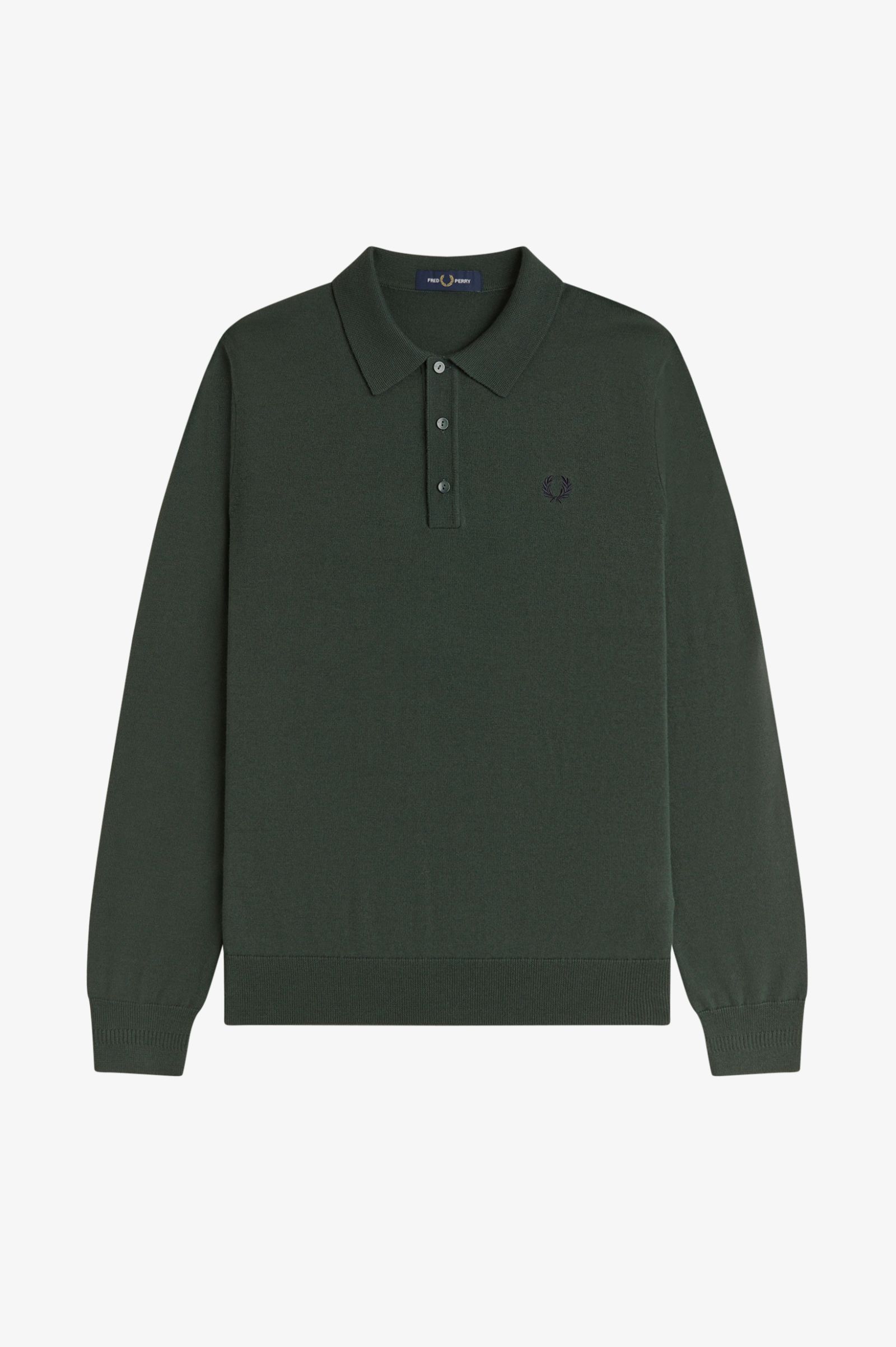 Fred Perry Classic Knitted Shirt LS (Court Green)