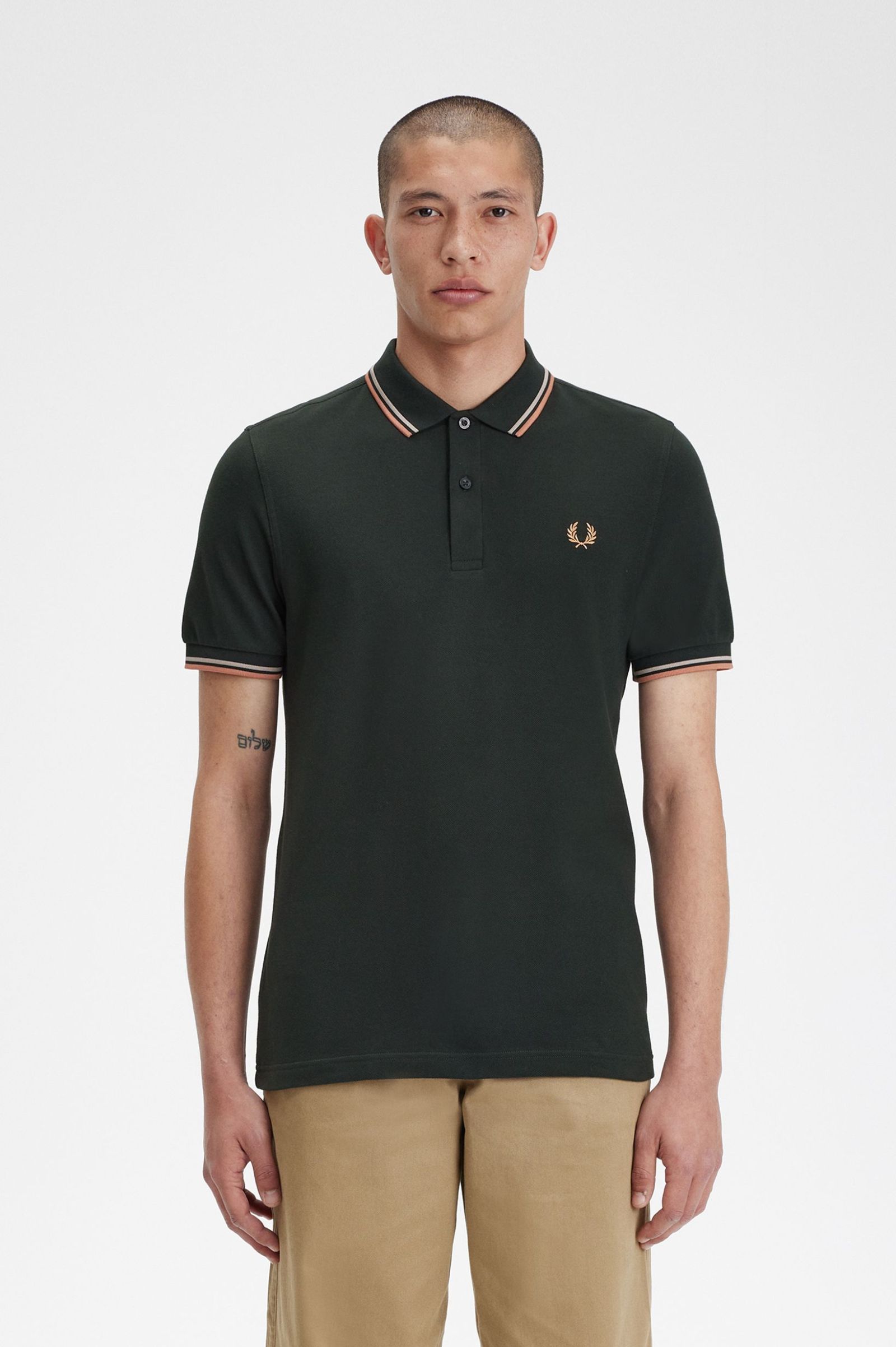 Fred Perry Twin Tipped Polo Shirt (Night Green) 