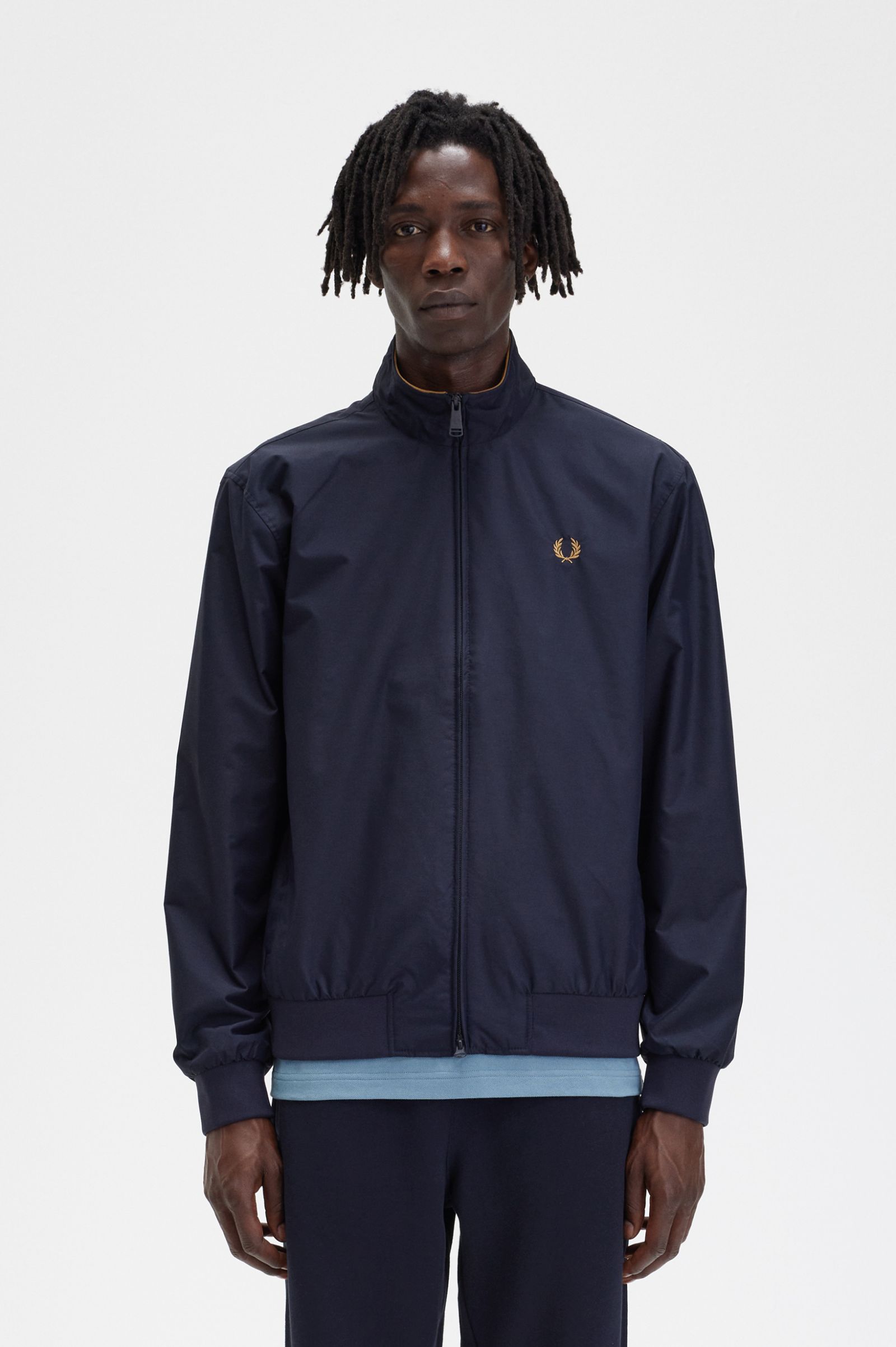 Fred Perry Brentham Jacket in Navy 