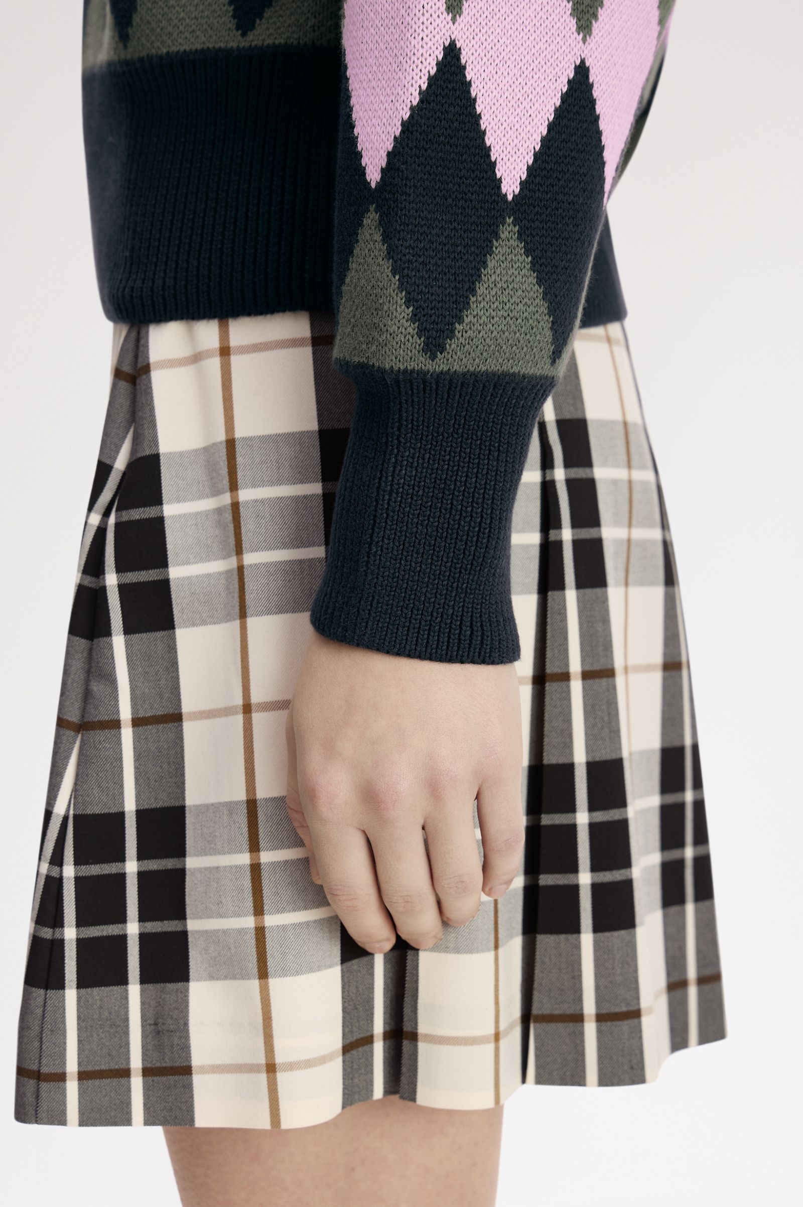Fred Perry Diamond Jacquard Jumper (Navy)