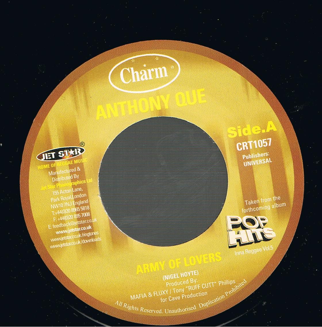Anthony Que - Army Of Lovers / Version (7")