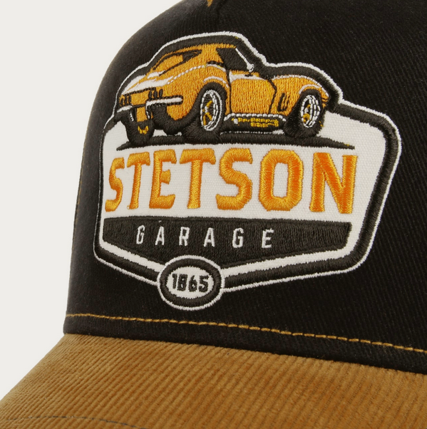 Stetson Cord Peak Garage Cap (Black/Yellow)