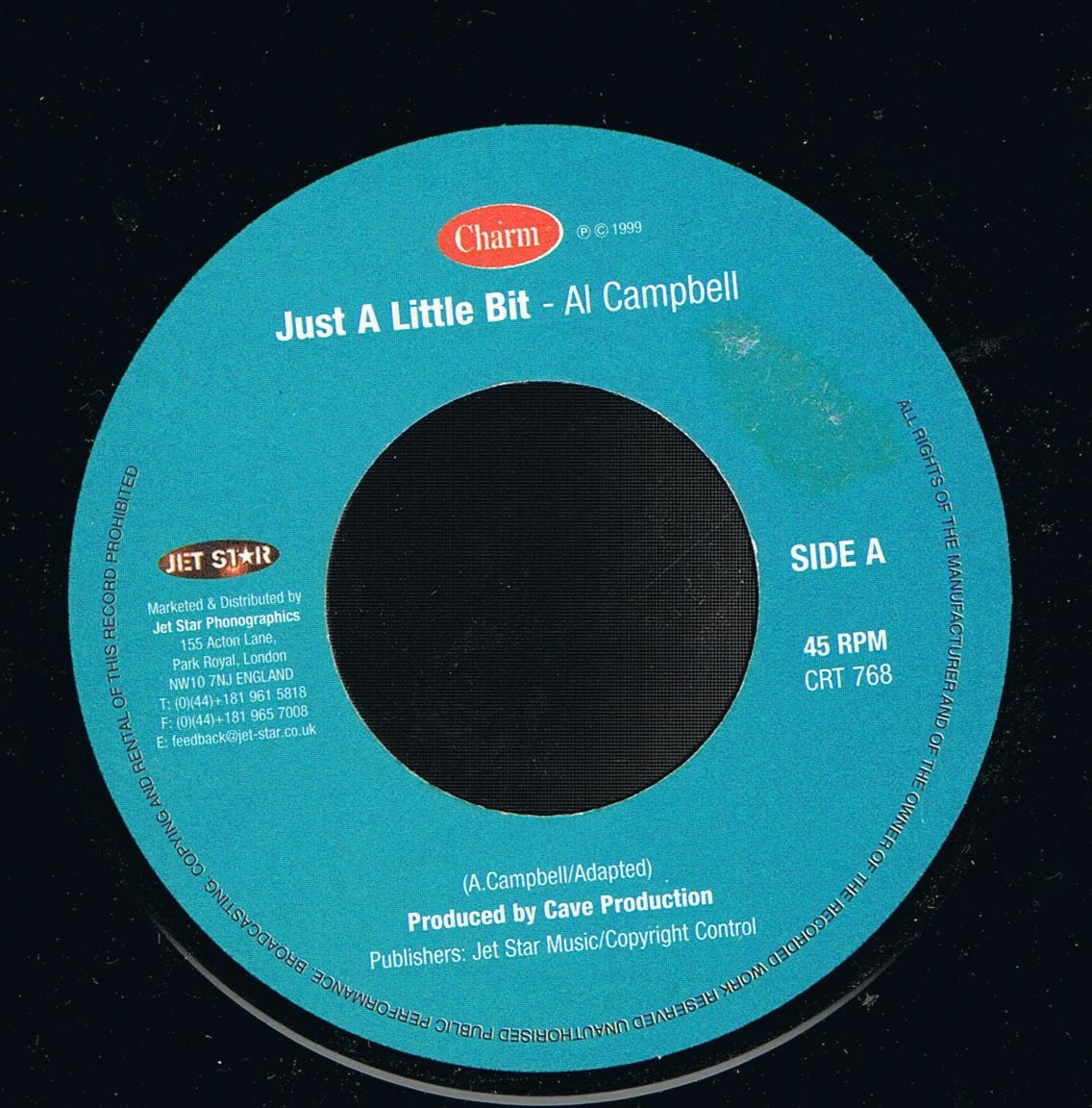 Al Campbell - Just A Little Bit / Version (7")