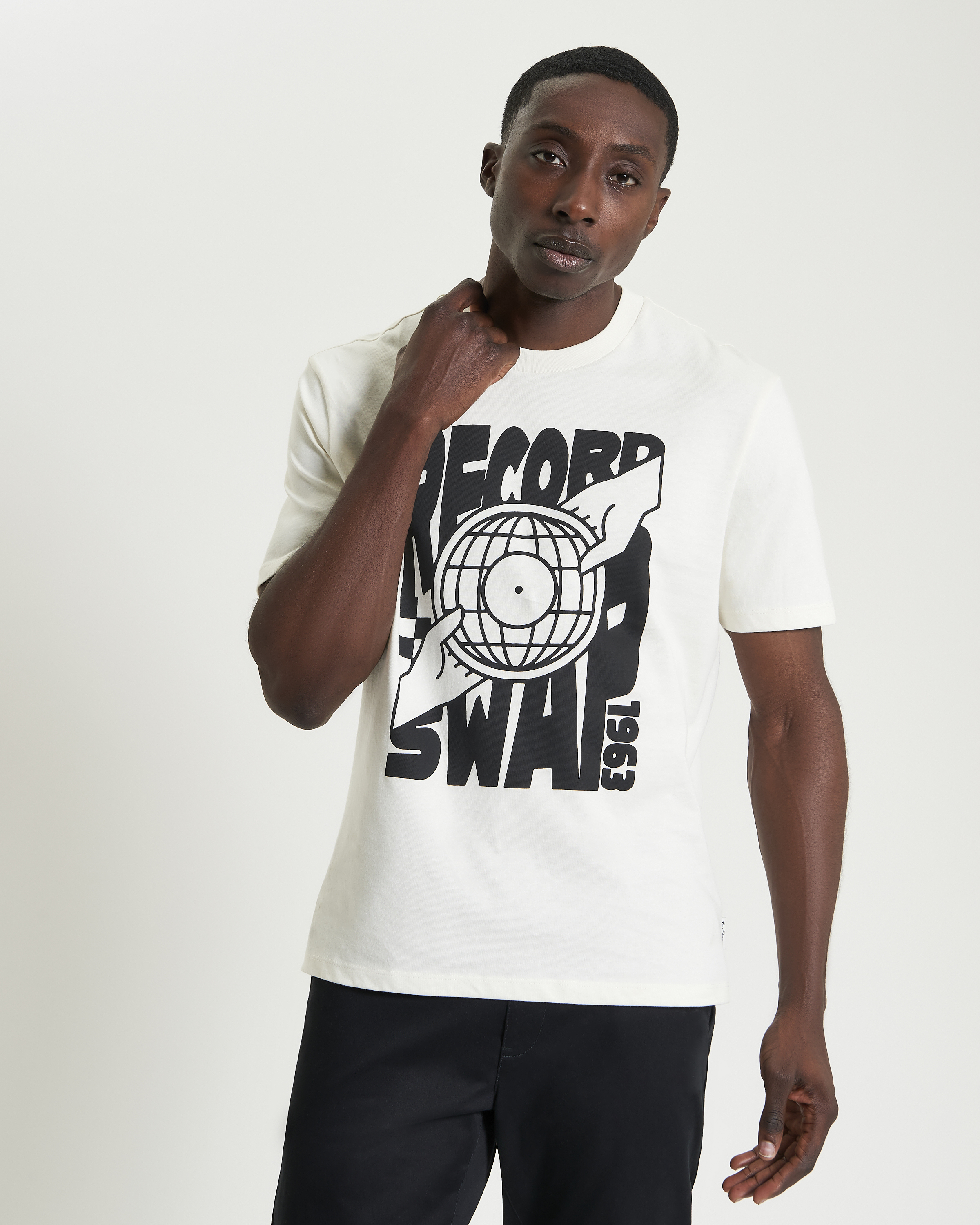 Ben Sherman Record Swap T-Shirt in Weiß