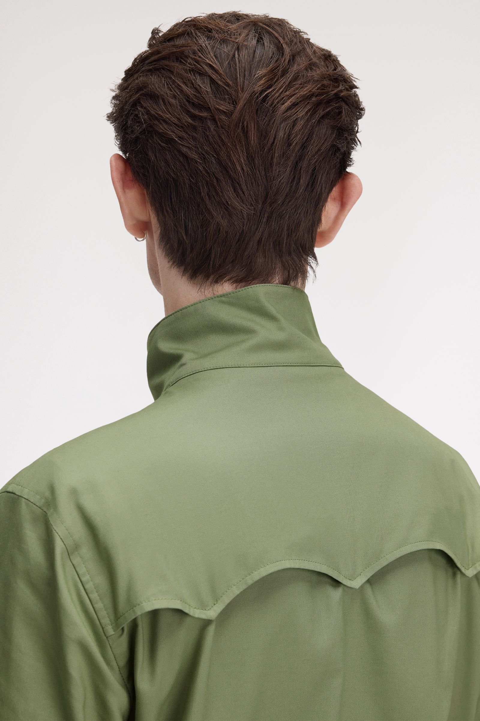 Fred Perry Classic Harringon Jacket in Olive Mint 