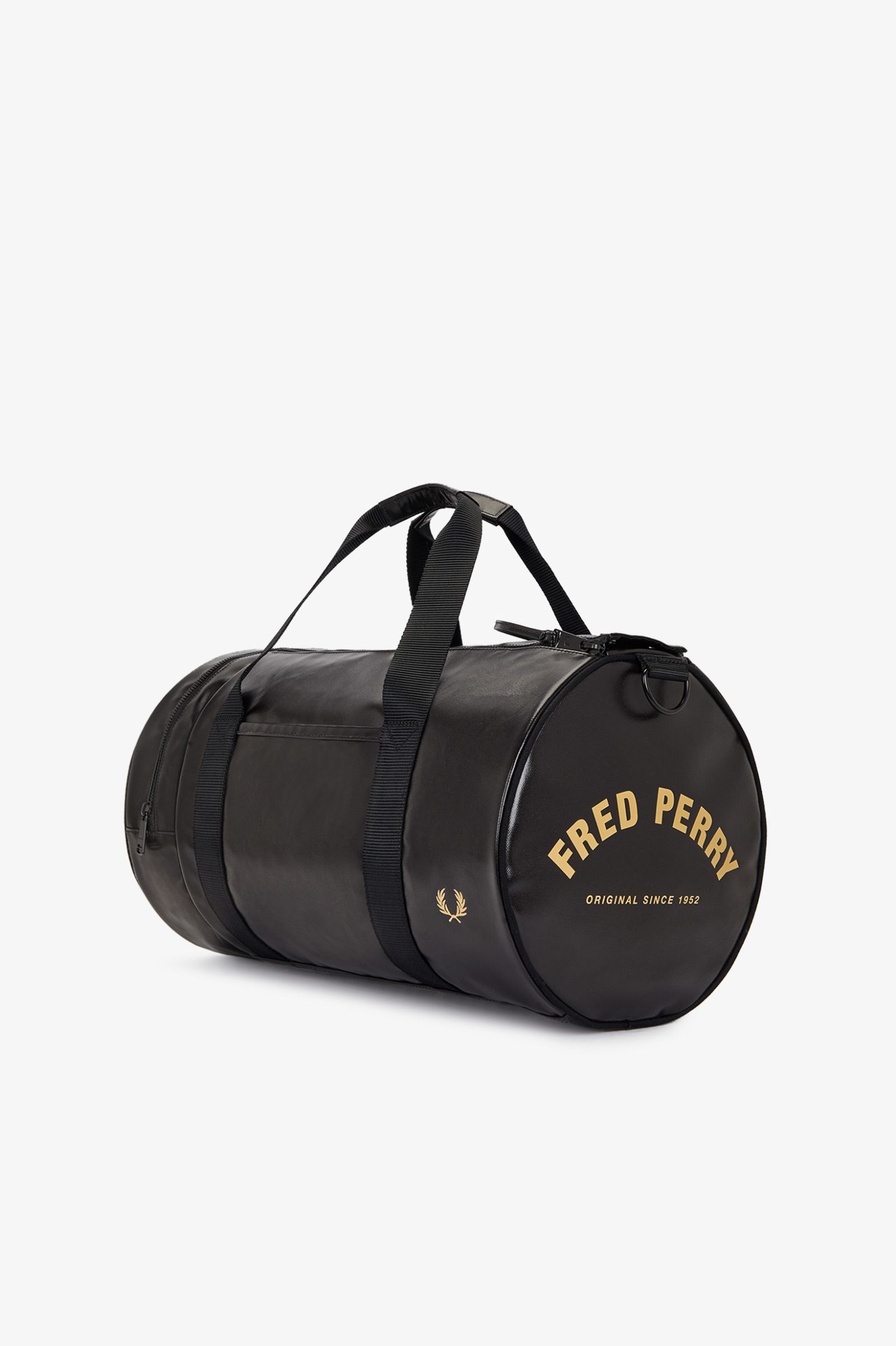 Fred Perry Tonal Barrel Bag in Black