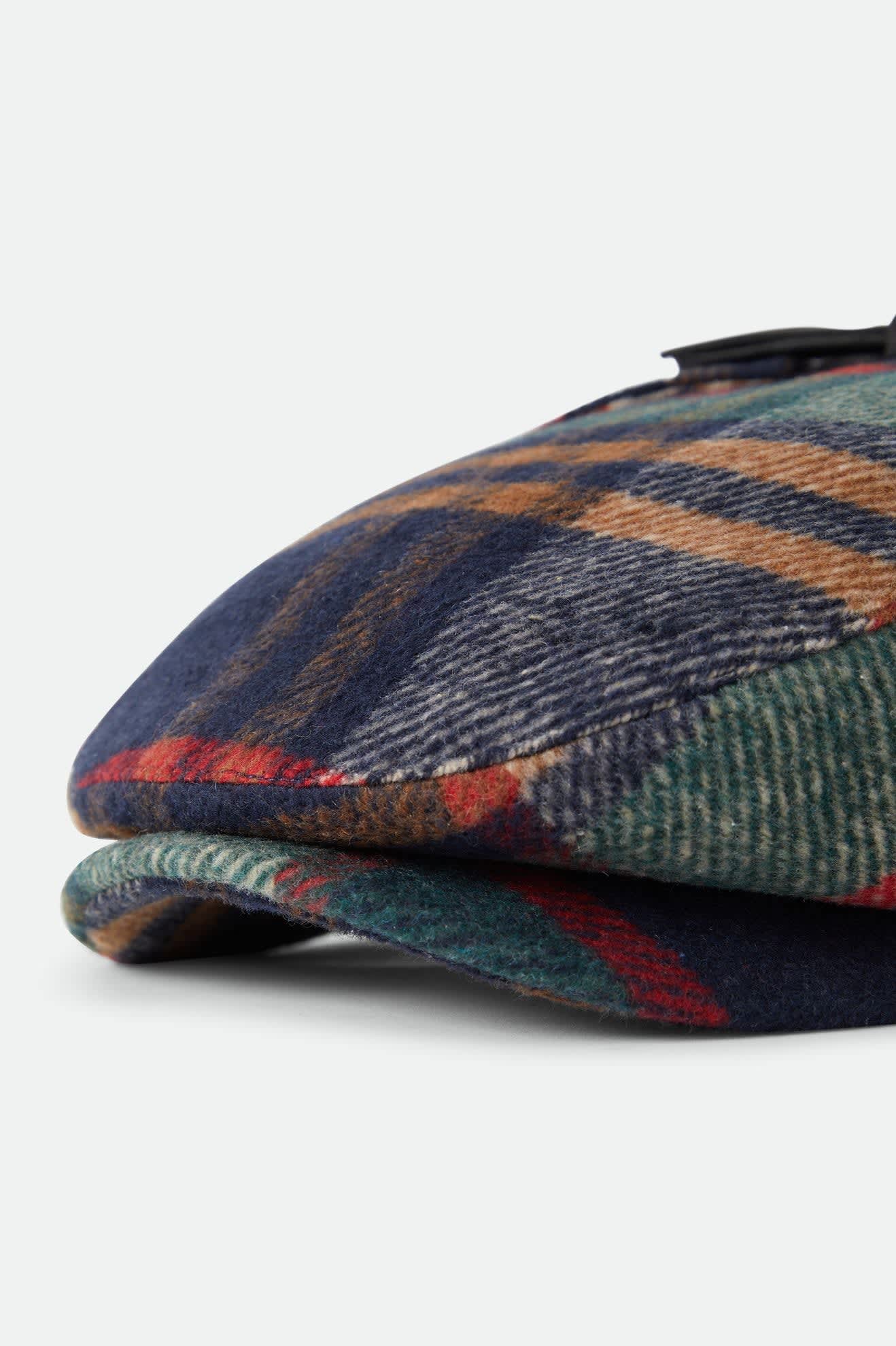 Brixton Barrel Earflap Snap Cap (Navy/Green/Red/Cream)