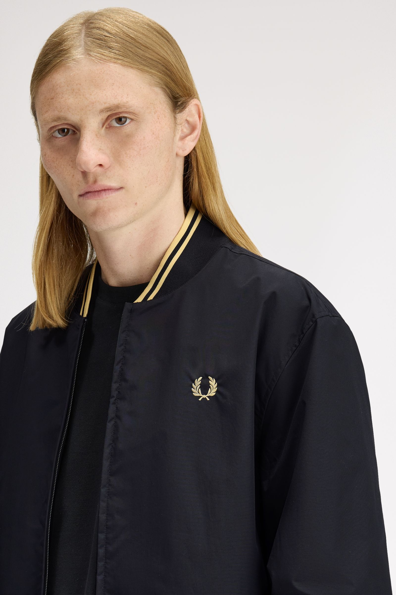 Fred Perry Brentham Bomber Jacket (Black)