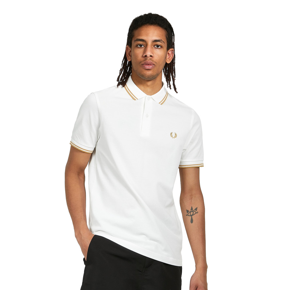  Fred Perry - Twin Tipped Polo Shirt in Snow White