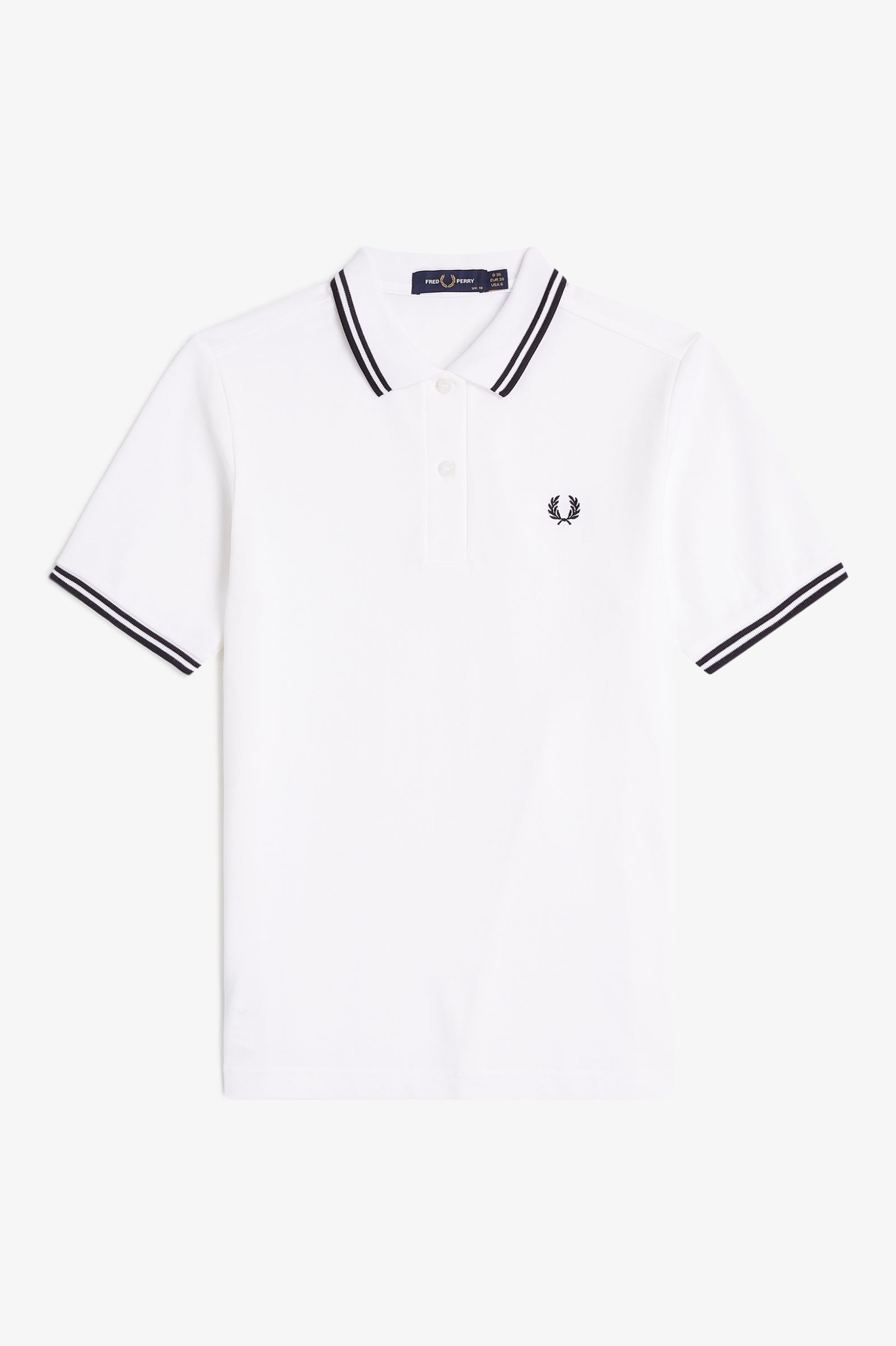 Fred Perry Twin Tipped Polo Shirt (White)