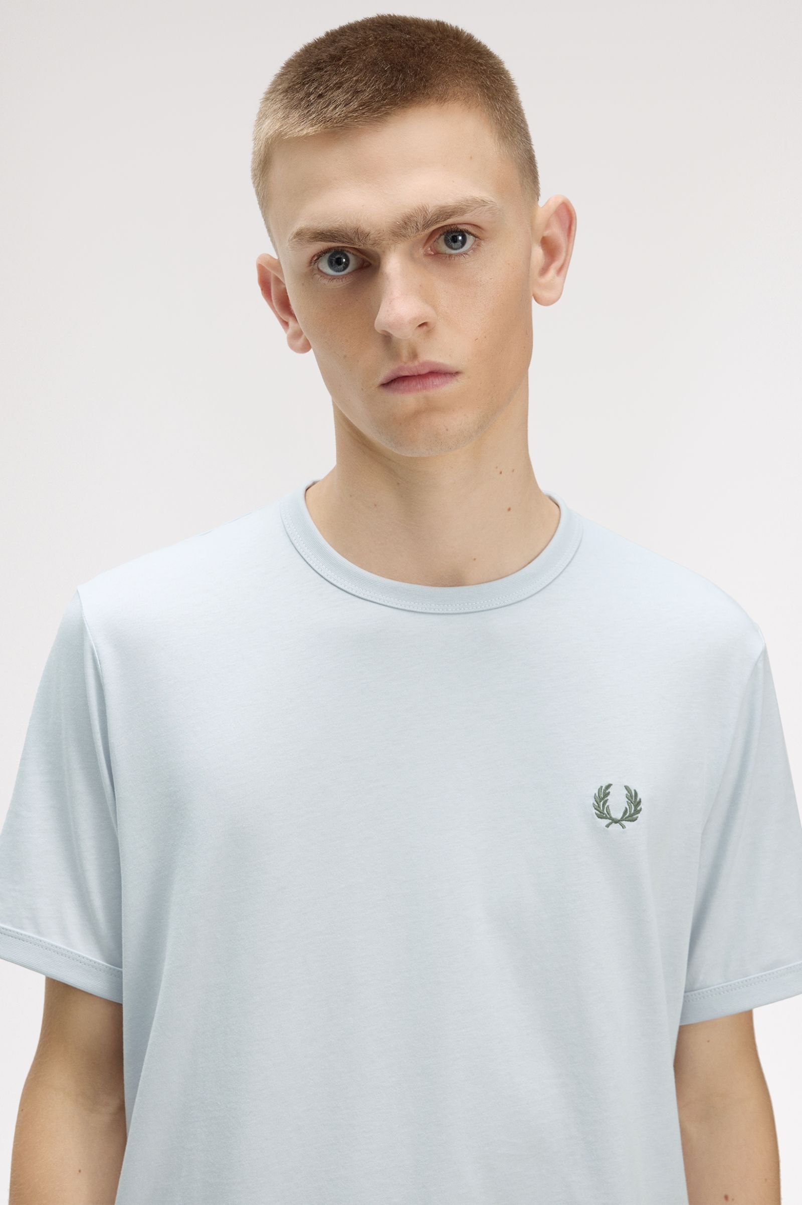 Fred Perry Ringer T-Shirt (Dusky Blue)