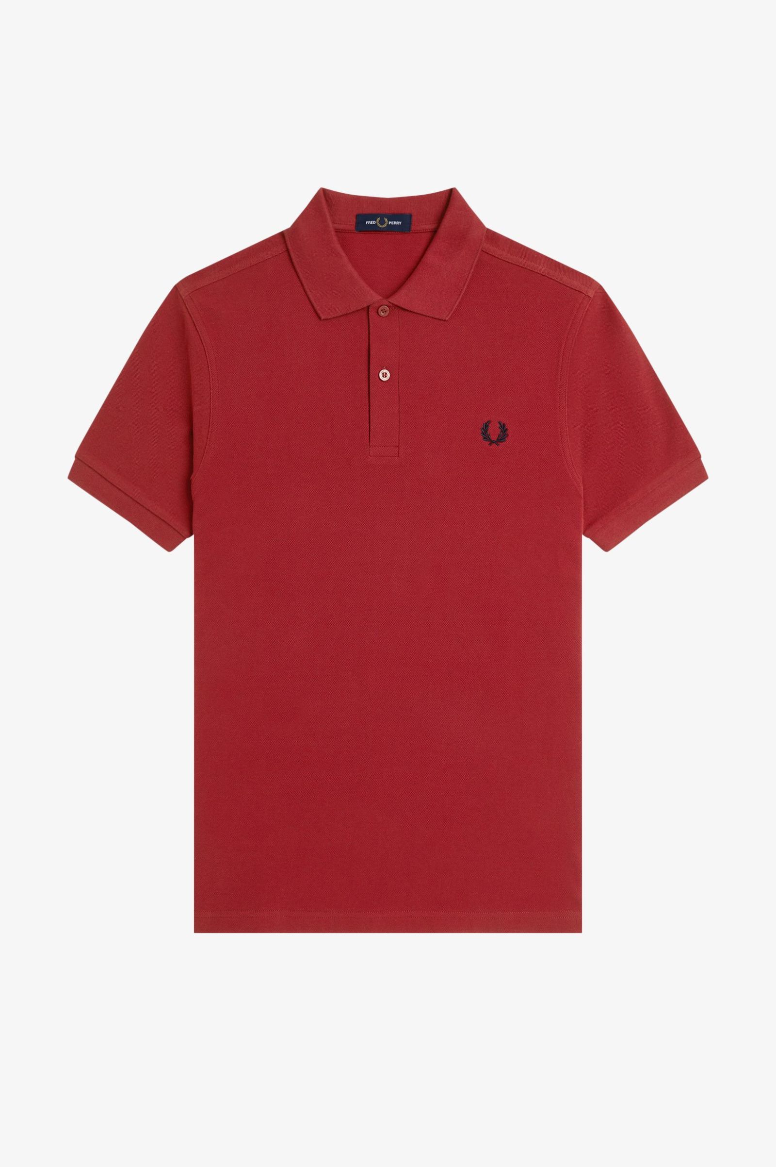 Fred Perry Shirt in Burnt Red/Navy