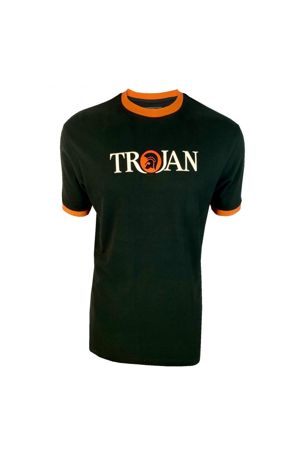 Trojan Logo Ringer Tee TC/1014 Black