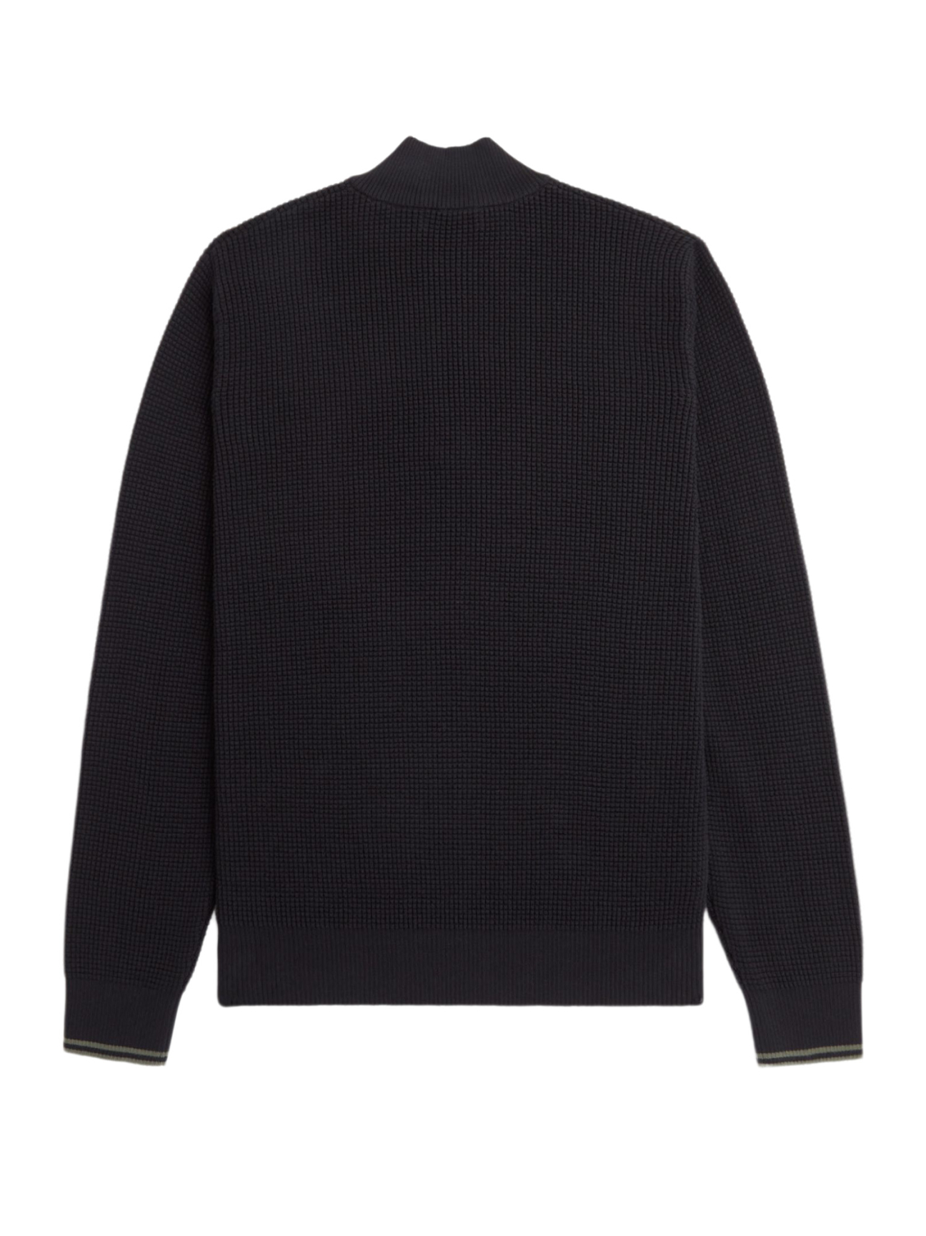Fred Perry Waffle Stitch Half Zip Jumper (Black)