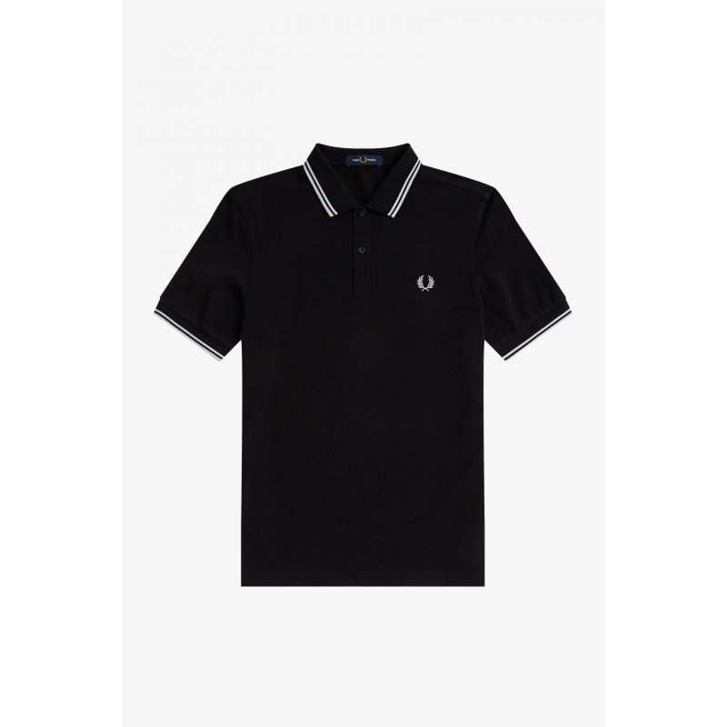  Fred Perry Damen Twin Tipped Poloshirt in Black