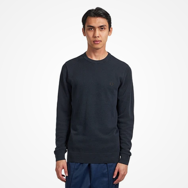 Fred Perry Pique Stitch Jumper (Navy) 