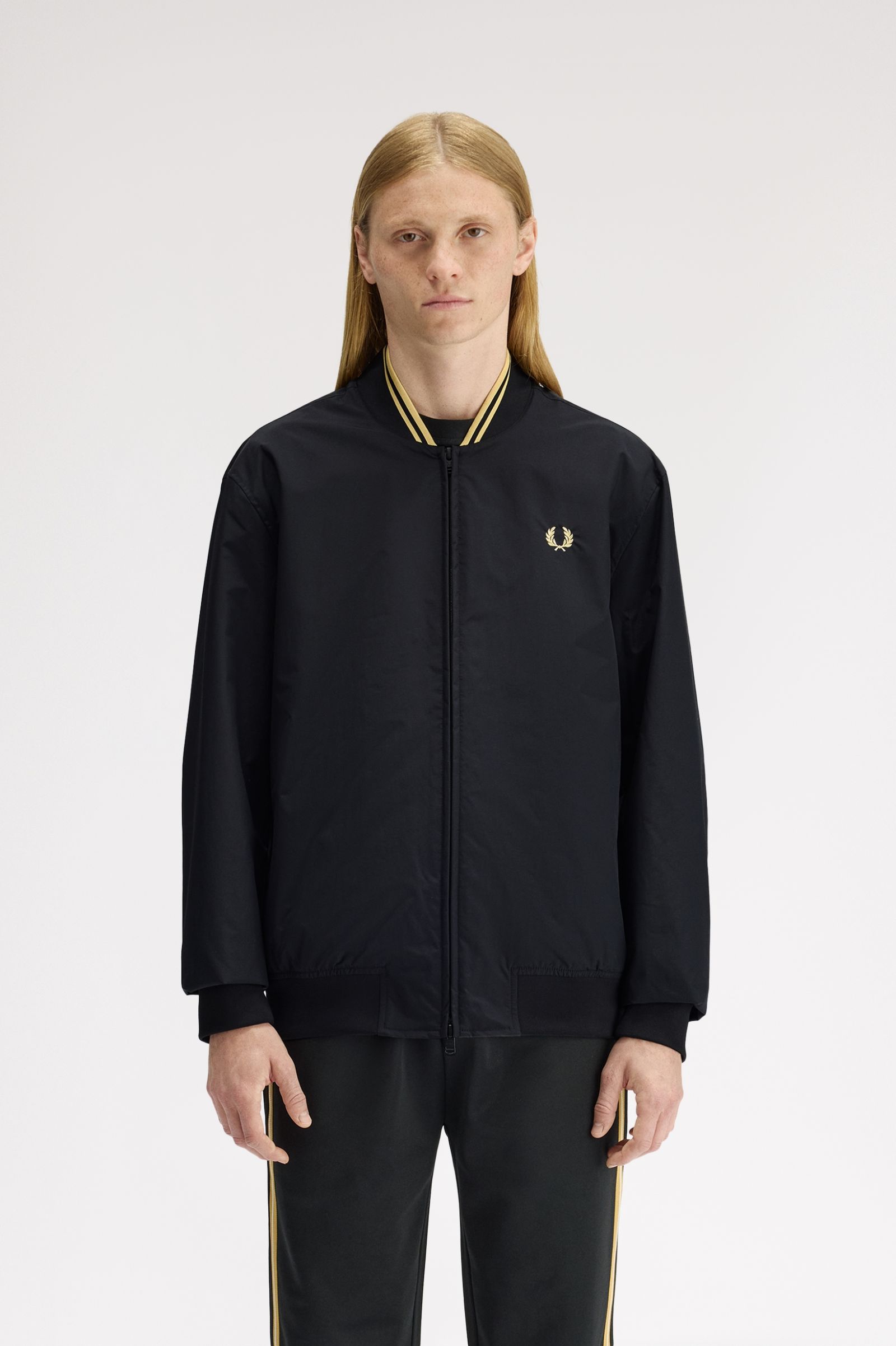Fred Perry Brentham Bomber Jacket (Black)