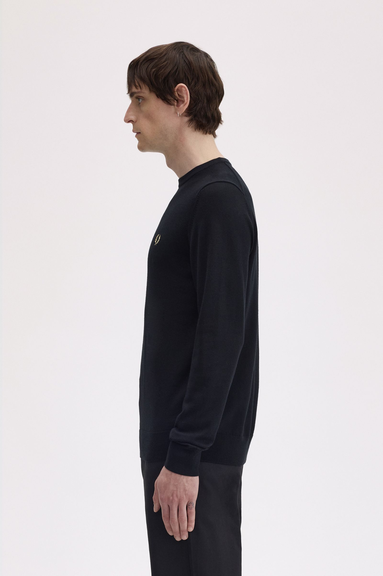 Fred Perry Crew Neck Jumper (Black)