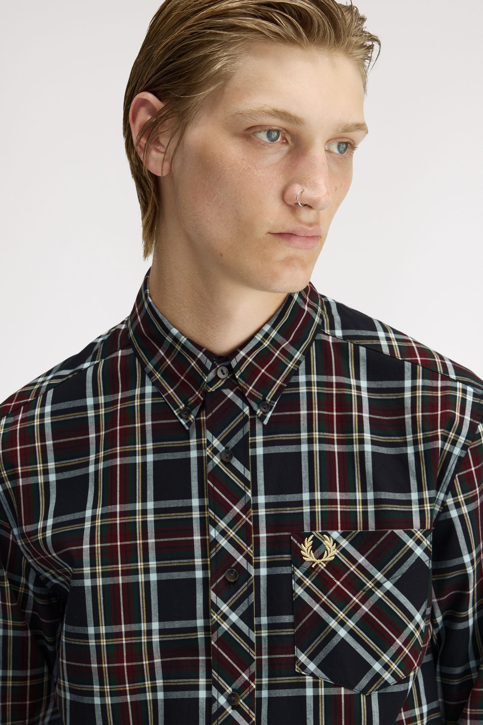 Fred Perry Classic Tartan Shirt (Black)