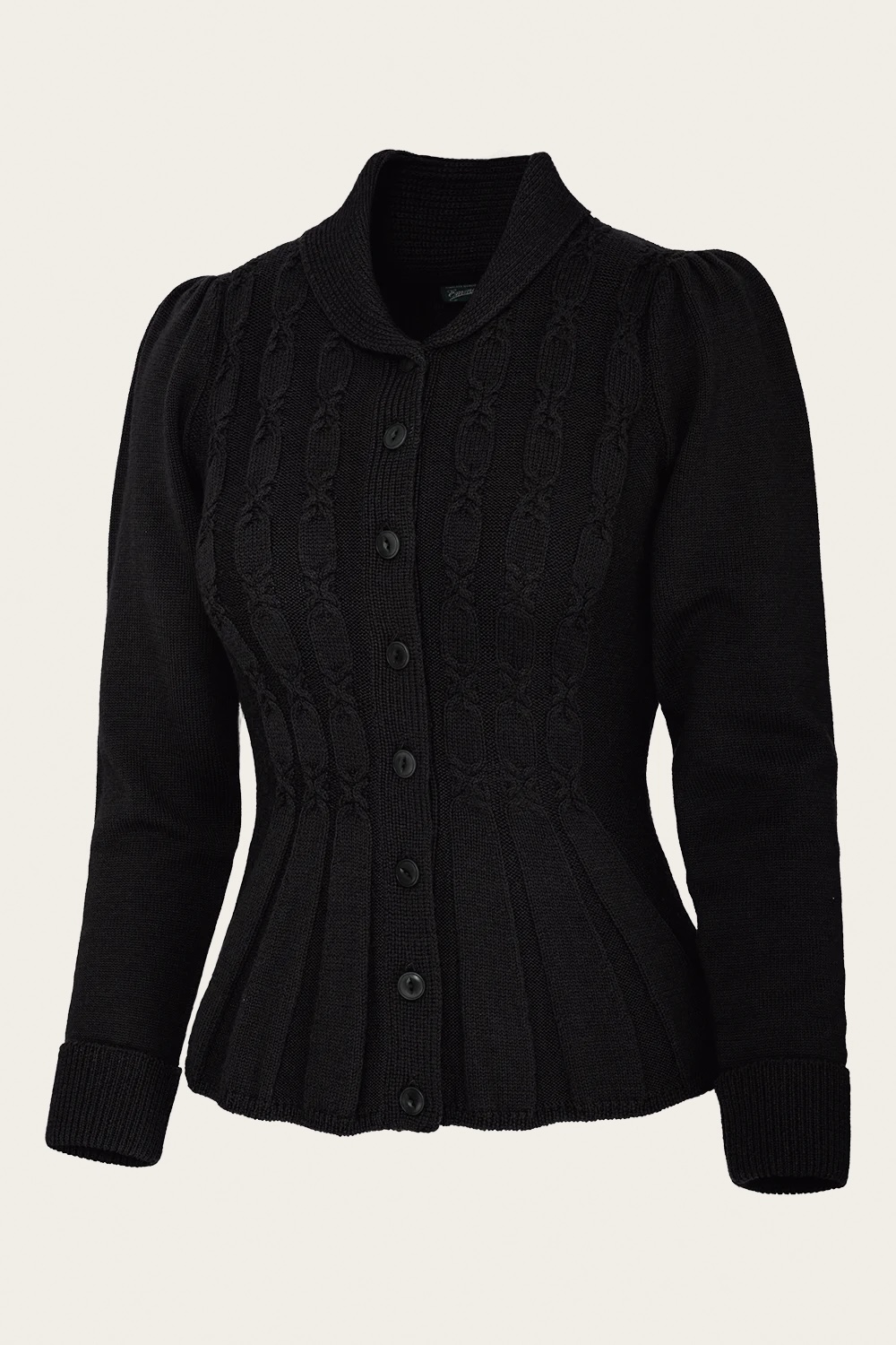 Emmy Design The Screen Siren Cardigan (Black Wool)