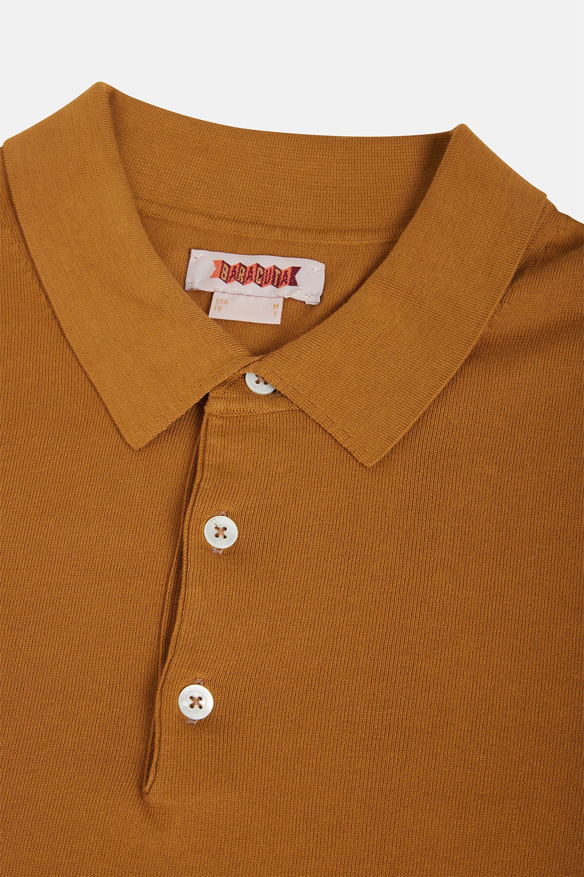 Baracuta Short Sleeve Polo Shirt in Tobacco 