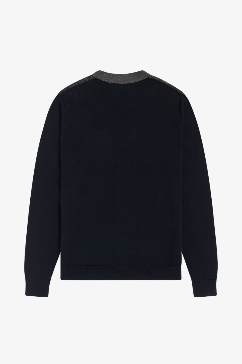 Fred Perry Cardigan Textured Stripe Navy K1532-M