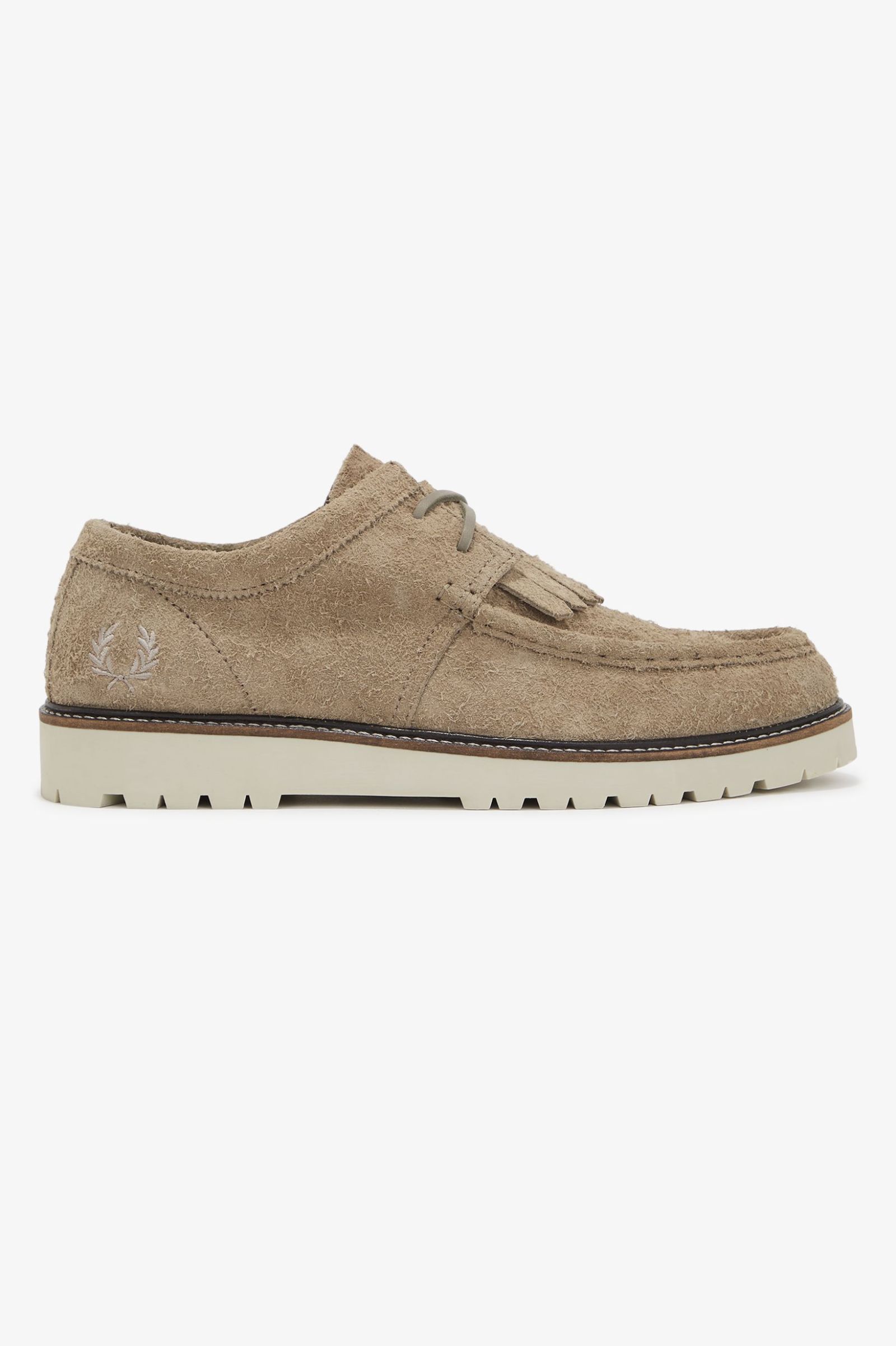 Fred Perry Low Kenney Hairy Suede in Warm Grey 