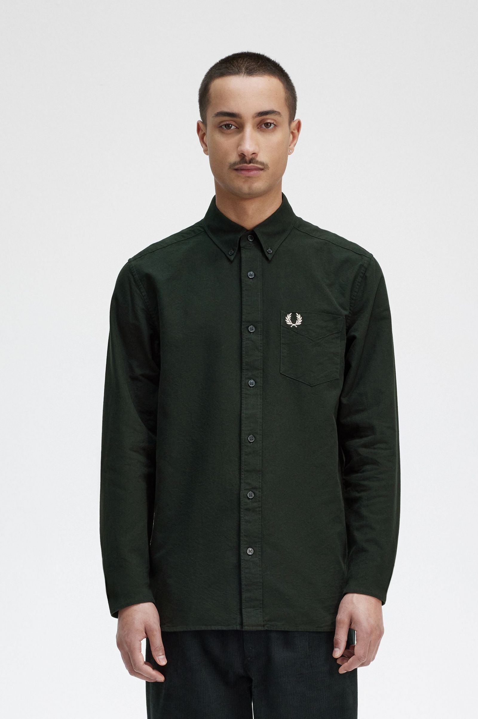 Fred Perry Oxford Shirt in Night Green