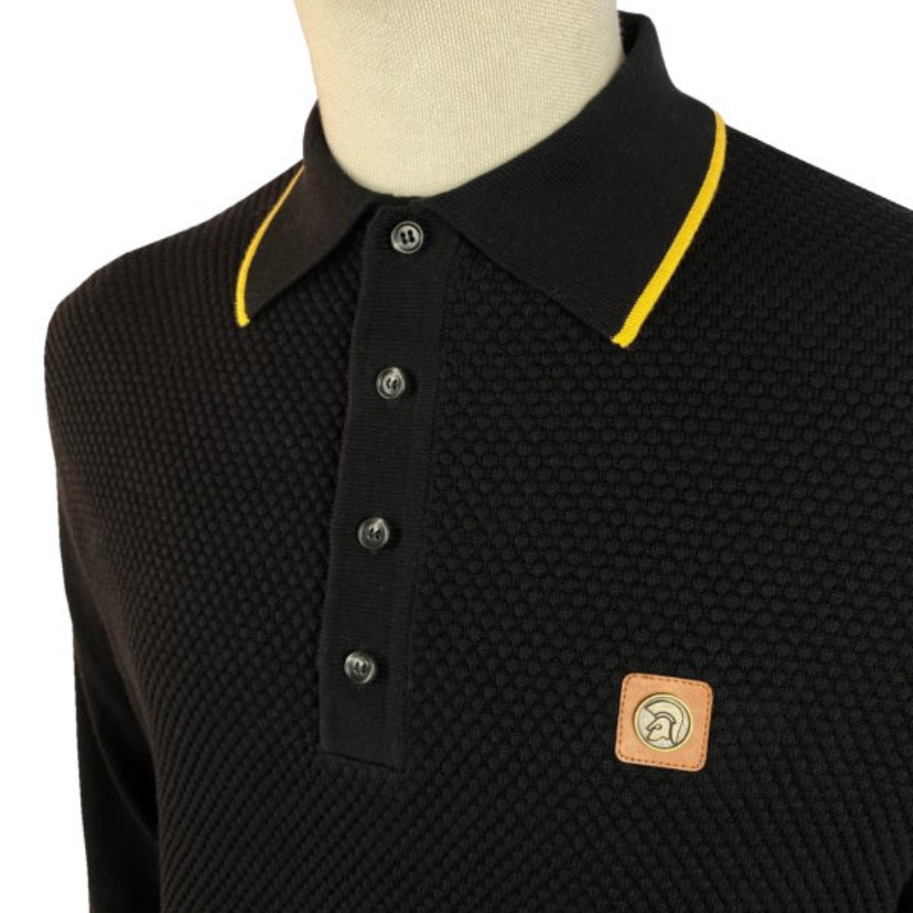 Trojan Polo Diamond Panel Black TR/8636-XXL