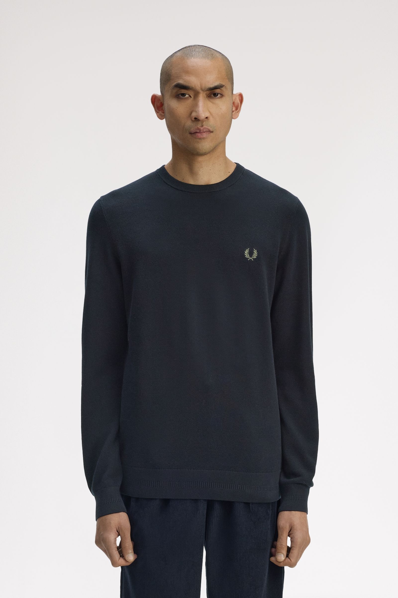 Fred Perry Pique Stitch Jumper (Navy)