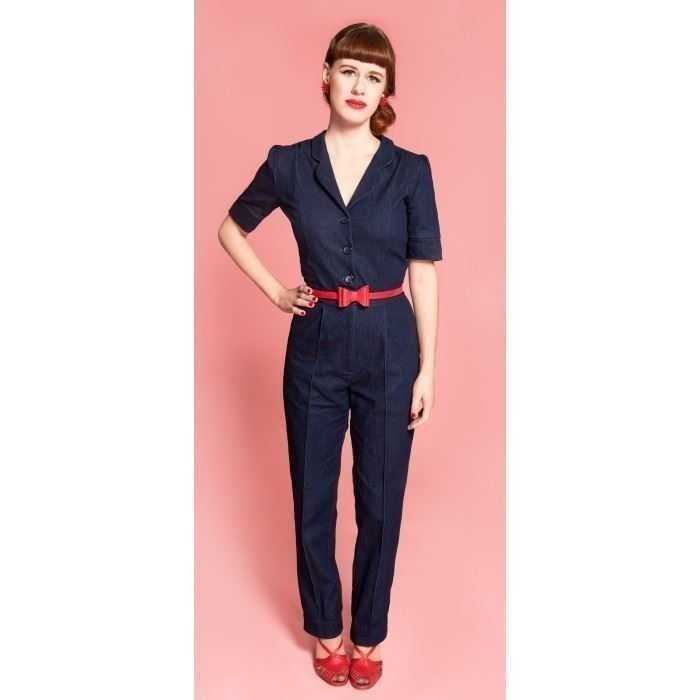 Very Cherry Classic Jumpsuit Denim-XXL