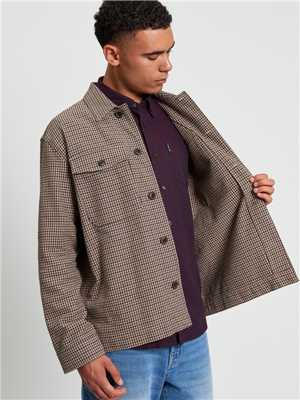 Ben Sherman Ckeck Jacket (Light Brown)