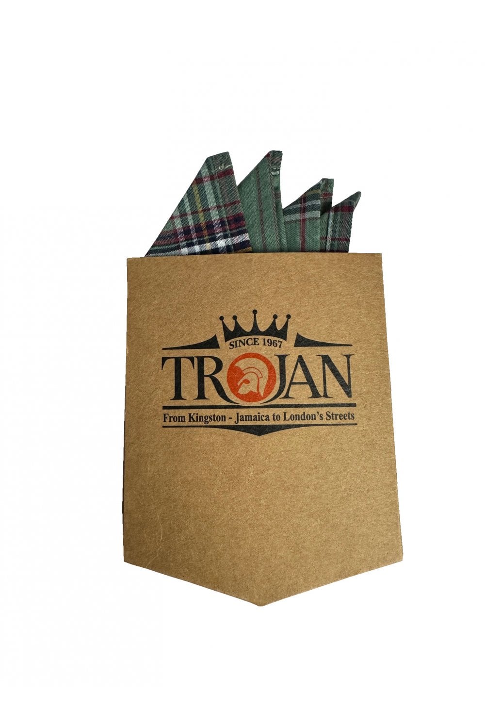 Trojan Large Check B/D S/S (Green) TC/1062