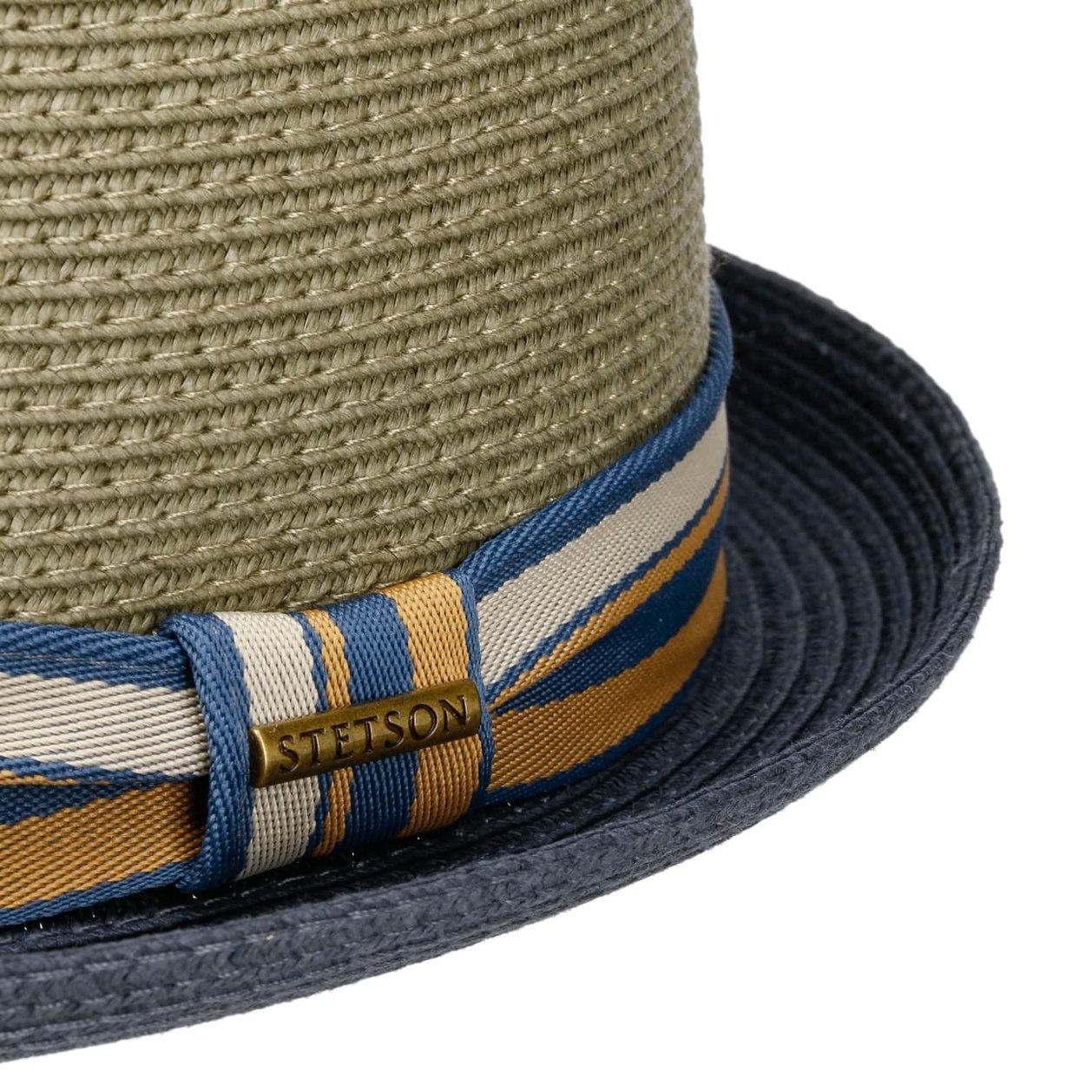Stetson Licano Toyo Pork Pie Hat (Navy)