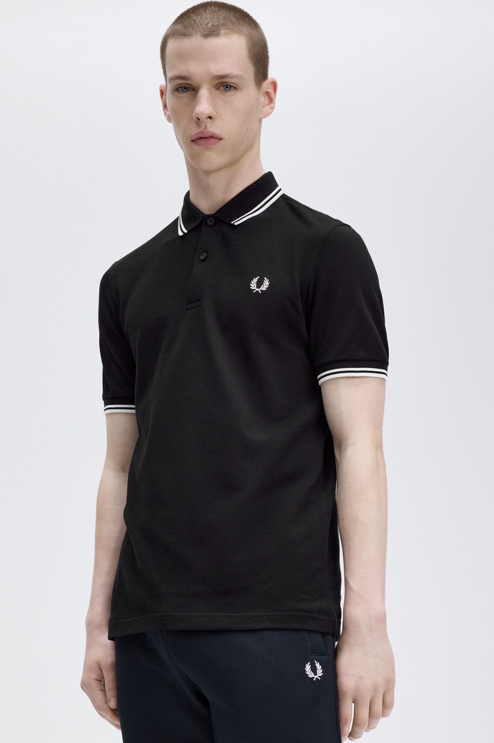 Fred Perry Twin Tipped Shirt M3600 Black