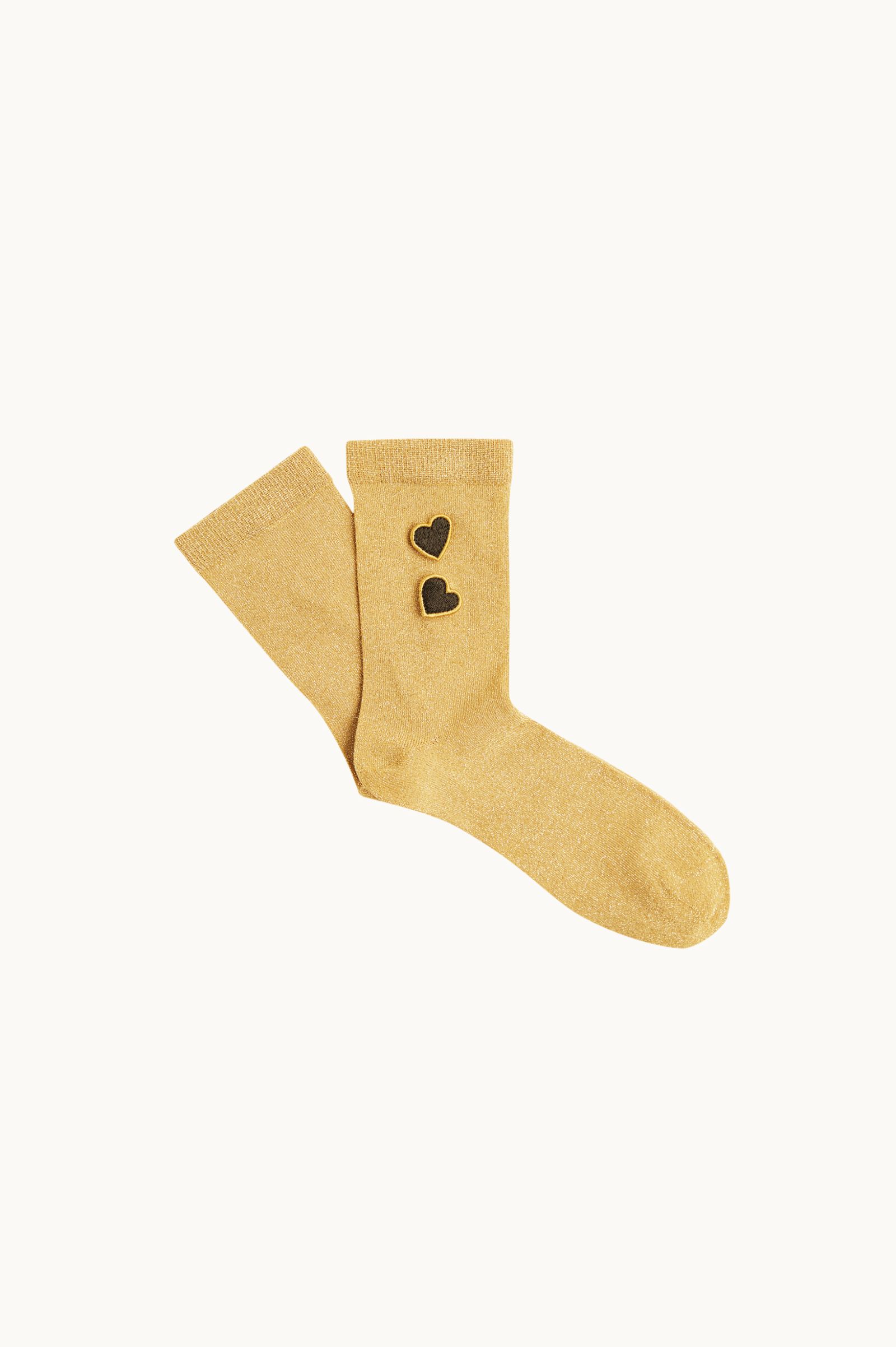Fred Perry Amy Lurex Sock in Gold 
