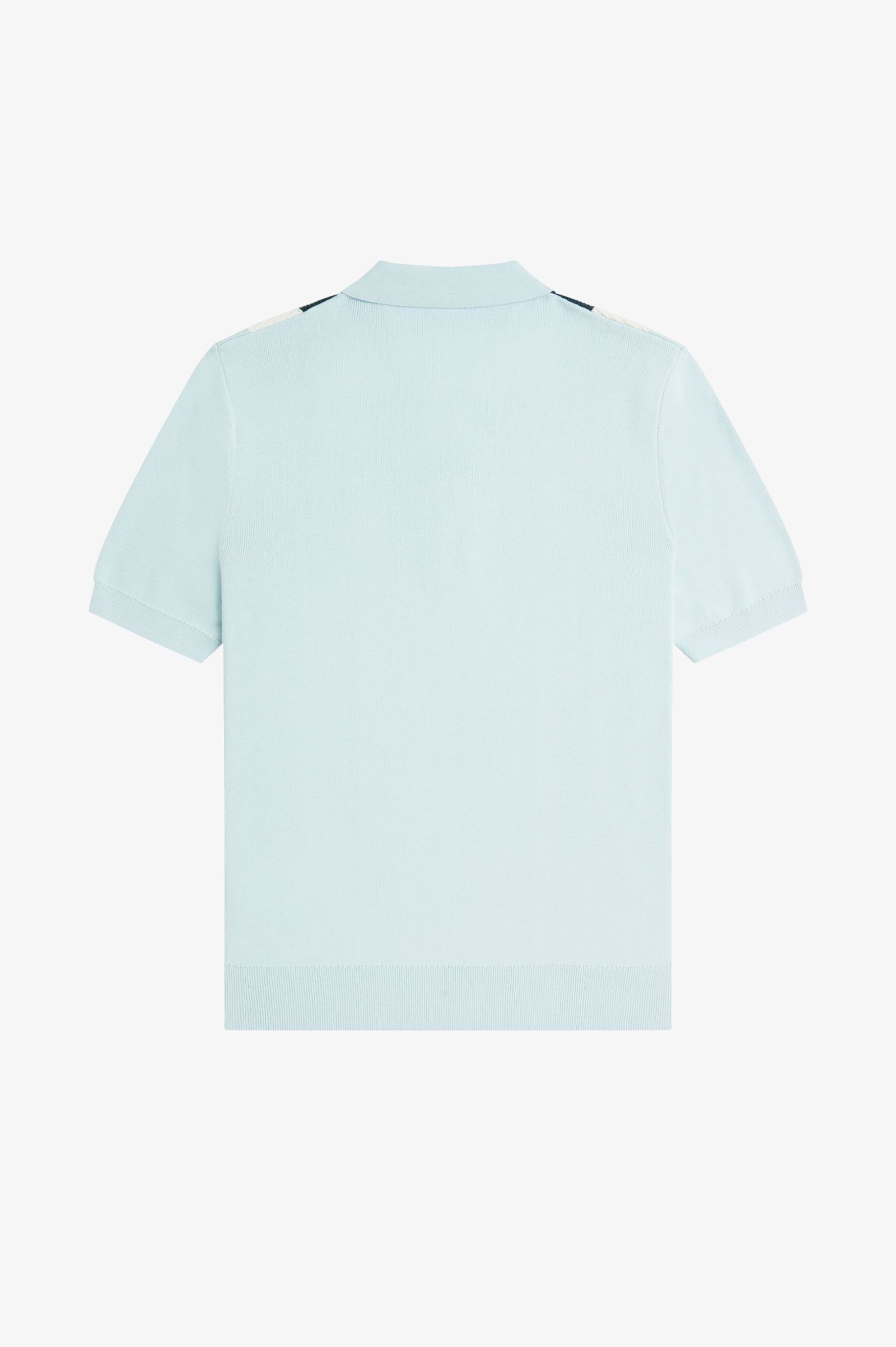 Fred Perry Multi Texture Knitted Shirt (Light Ice)