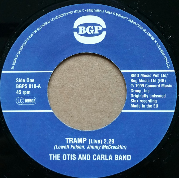 The Otis & Carla Band - Tramp / Louise McCord - Better Get A Move On (7")