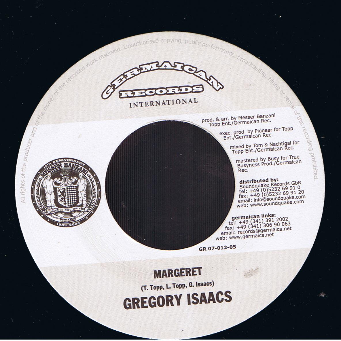 Gregory Isaacs - Margeret / 4th St. Sista - Can You Feel It (7")