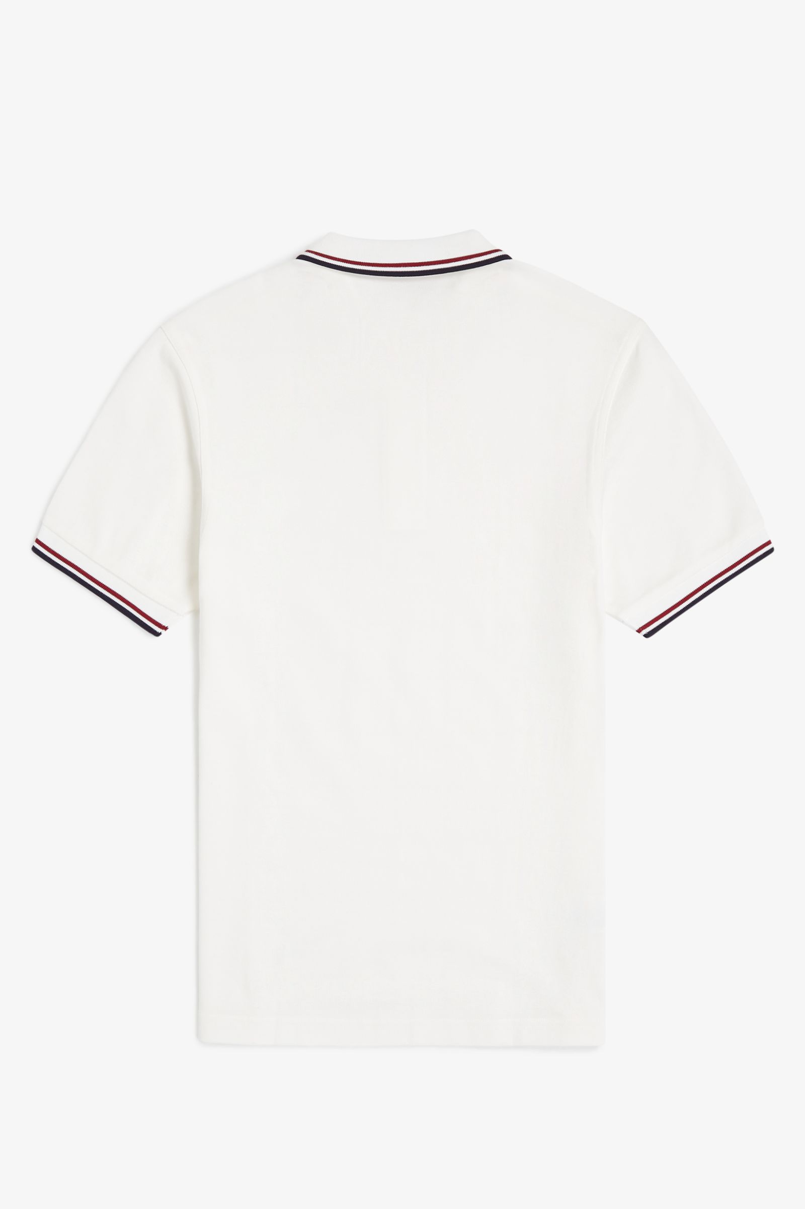 Fred Perry Twin Tipped M3600 Shirt in Snow White/Burnt Red/Navy 