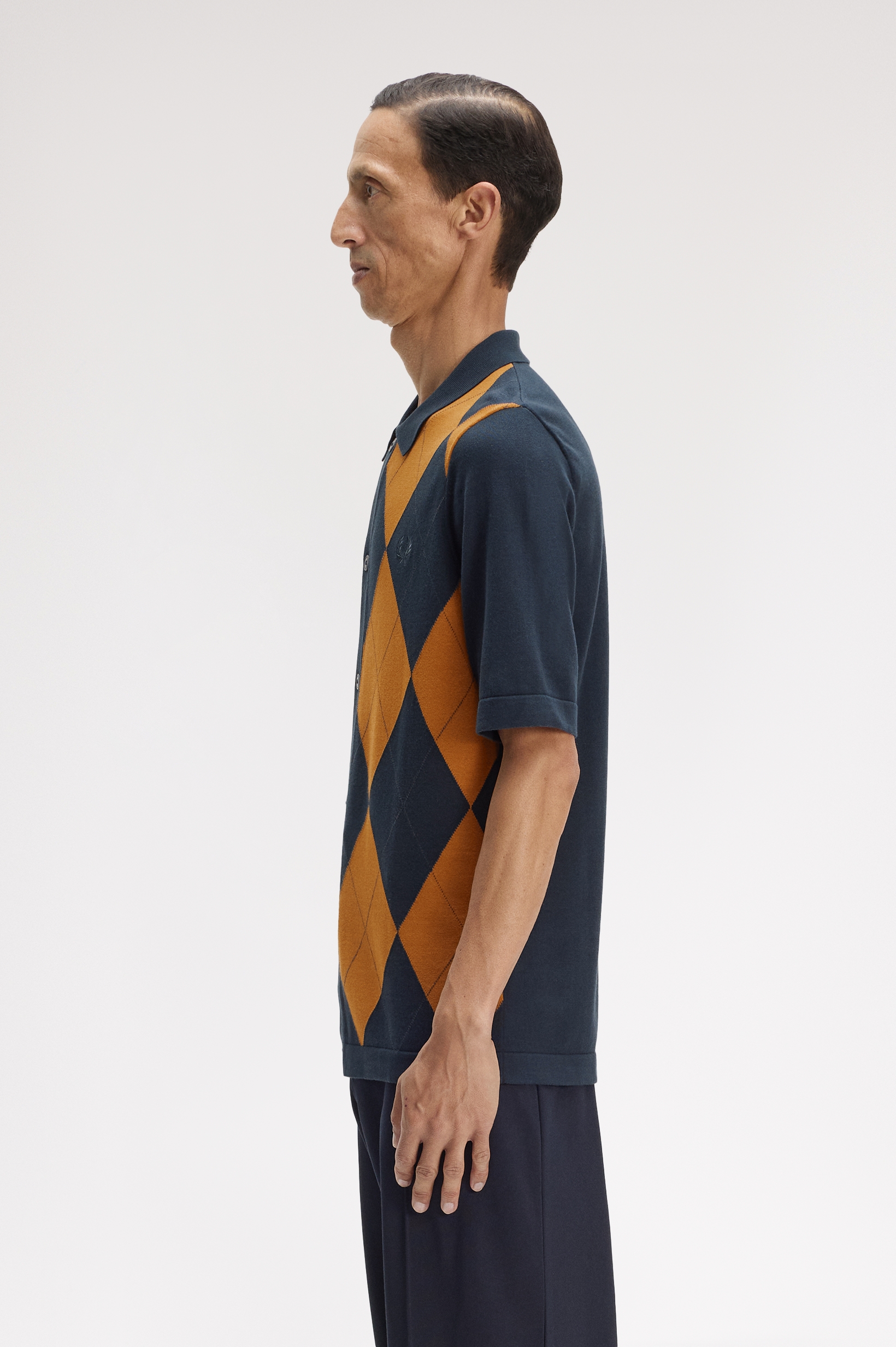 Fred Perry Argyle Button Through Shirt