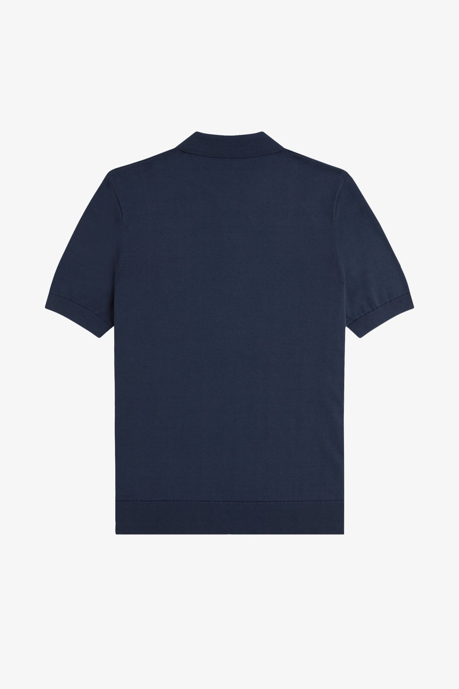 Fred Perry Textured Cable Knit Polo Shirt (Dark Airforce) 